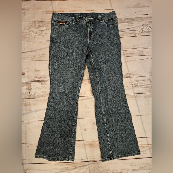 Harley Davidson Boot Cut Jeans, Size 12P - Picture 1 of 8